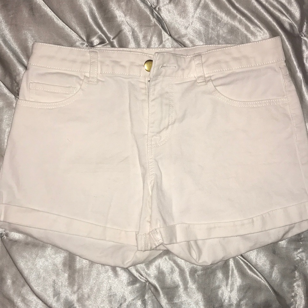 H&M white jean shorts